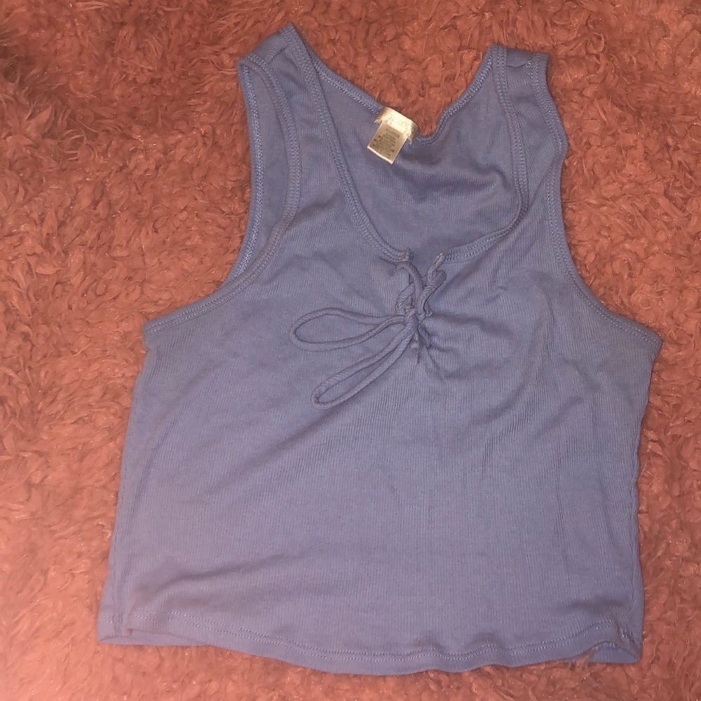 Blue croptop tank